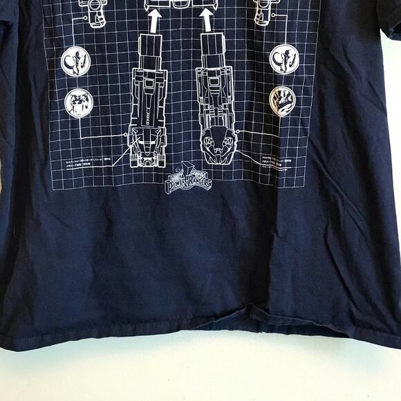 Vintage XL Fruit of the Loom Power Ranger men t-shirt blue - Picture 4 of 8